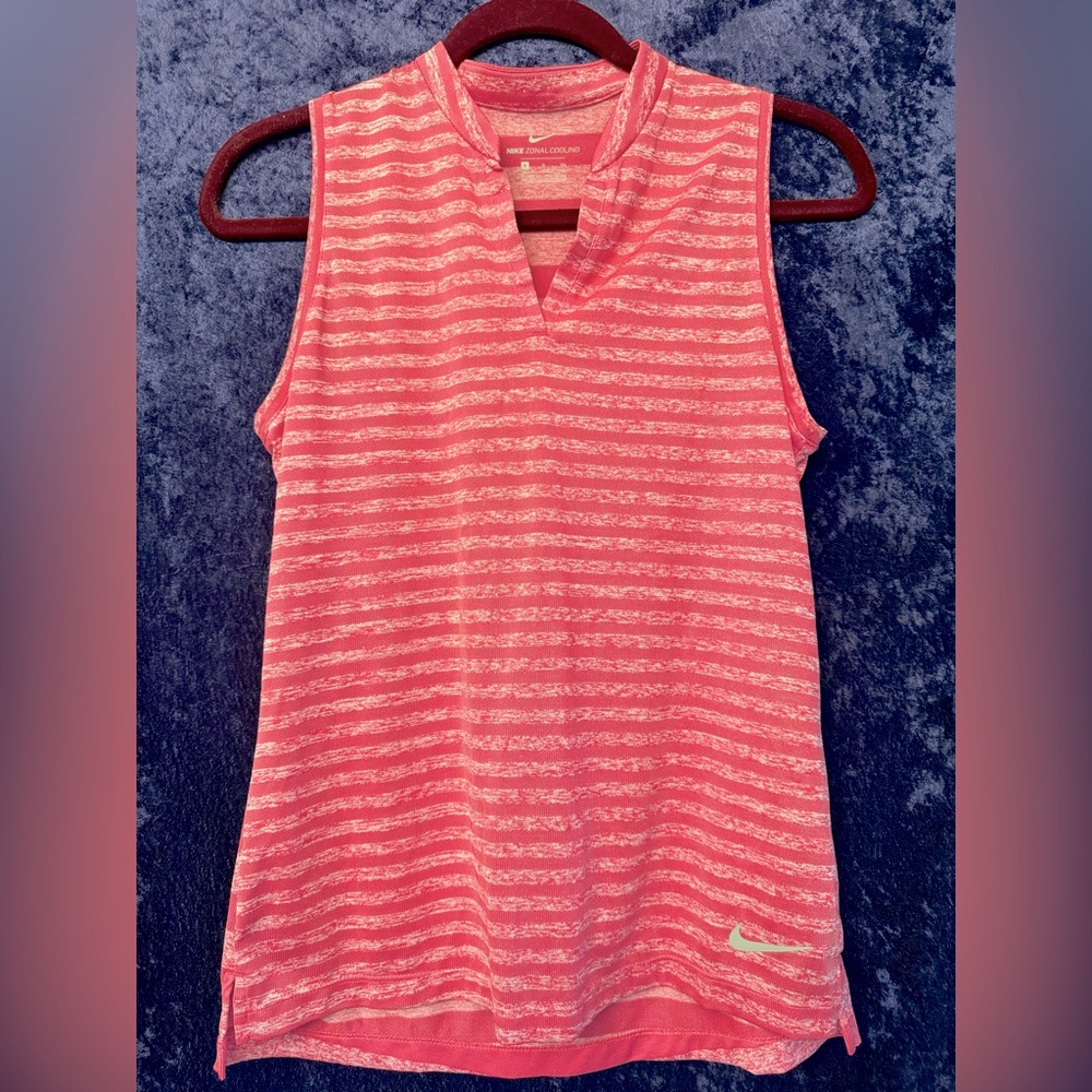 Nike Pink Golf Women's Striped Zonal Cooling
Size S